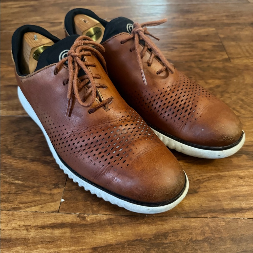 Cole Haan 2.Zerogrand Laser Wingtip Brown Leather Shoes Men’s  Size 12 M C27879